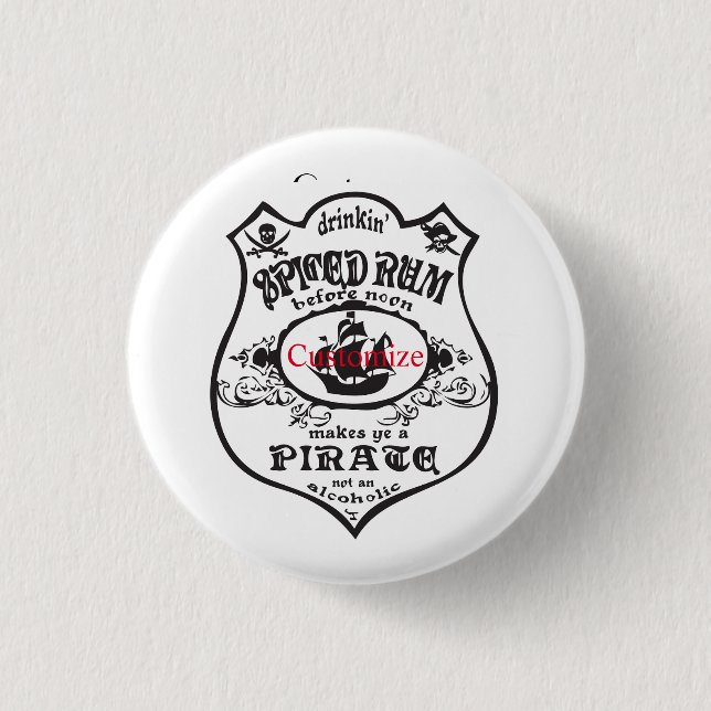 Spiced Rum Pirate Drink Thunder_Cove 3 Cm Round Badge (Front)