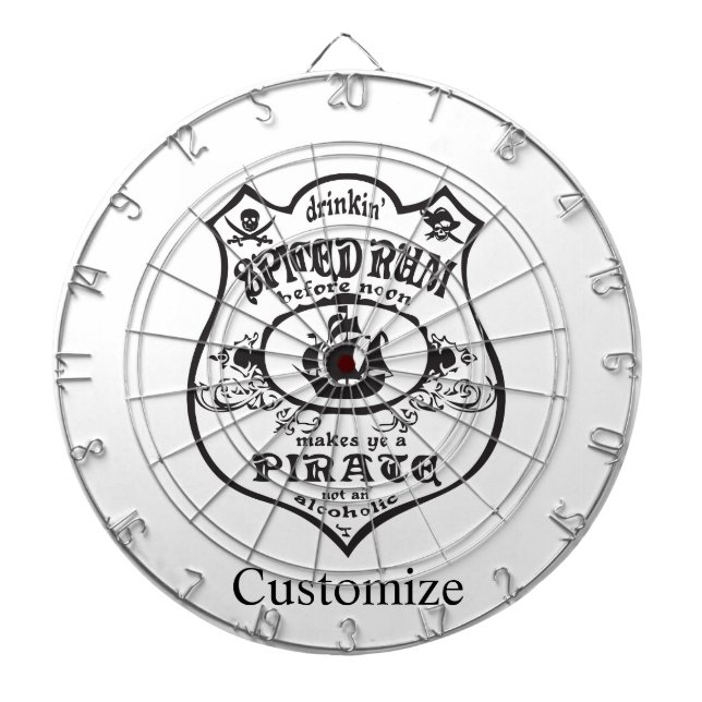 Spiced Rum Pirate Drink Thunder_Cove Dartboard (Front)