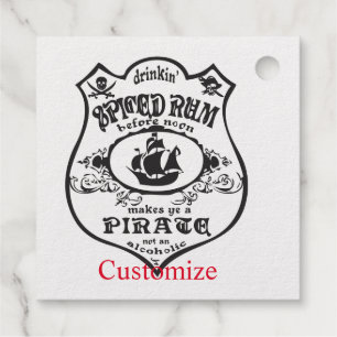 Spiced Rum Pirate Drink Thunder_Cove Favour Tags