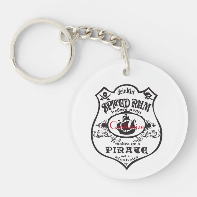 Spiced Rum Pirate Drink Thunder_Cove  Key Ring (Front)