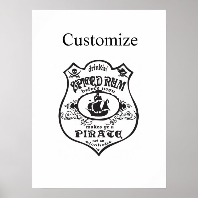 Spiced Rum Pirate Drink Thunder_Cove  Poster (Front)