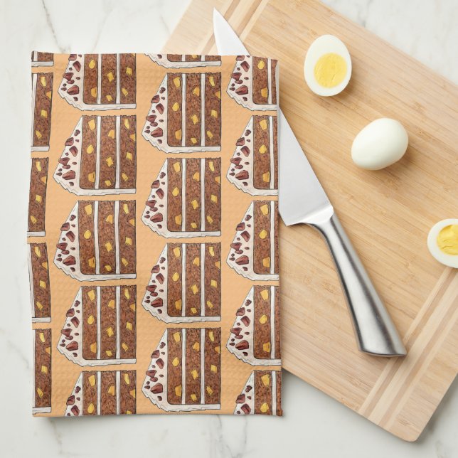 Spiced Southern Hummingbird Cake Dessert Baking Tea Towel (Quarter Fold)