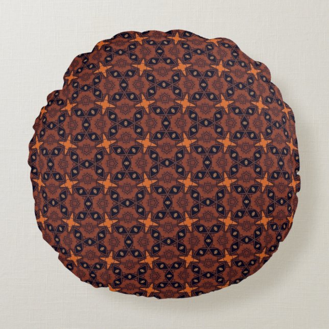 Spiced Starfall Trellis Round Cushion (Front)