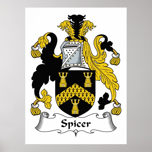 Spicer Family Crest Poster (Front)