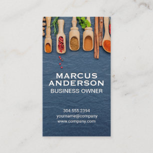 Spices and Herbs   Cooking Ingredients Business Card