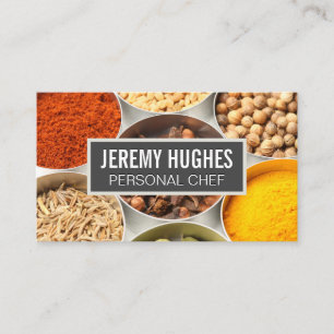 Spices and Herbs in Containers Business Card