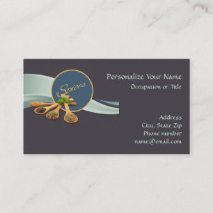 Spices Cooking & Catering Chef Business Card