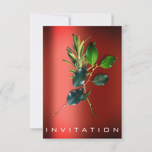 Spices Italian Chef Dinner Sustainability ReD Invitation (Front)