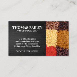Spices   Restaurant Owner Business Card