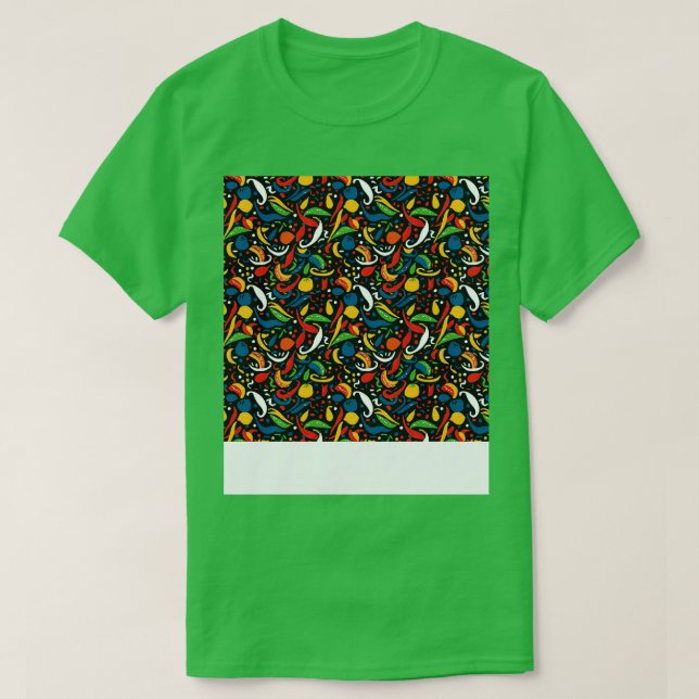 Spices Seamless Pattern Seasoning Herbs Jar India  T-Shirt (Design Front)