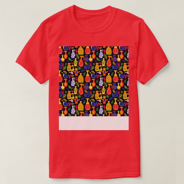 Spices Seamless Pattern Seasoning Herbs Jar India  T-Shirt (Design Front)