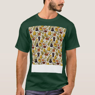 Spices Seamless Pattern Seasoning Herbs Jar India T-Shirt