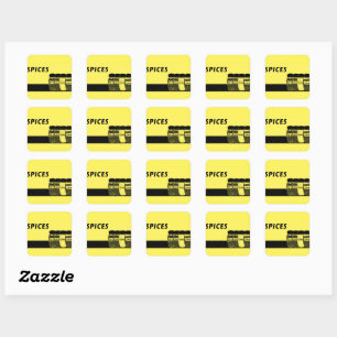 Spices Square Sticker