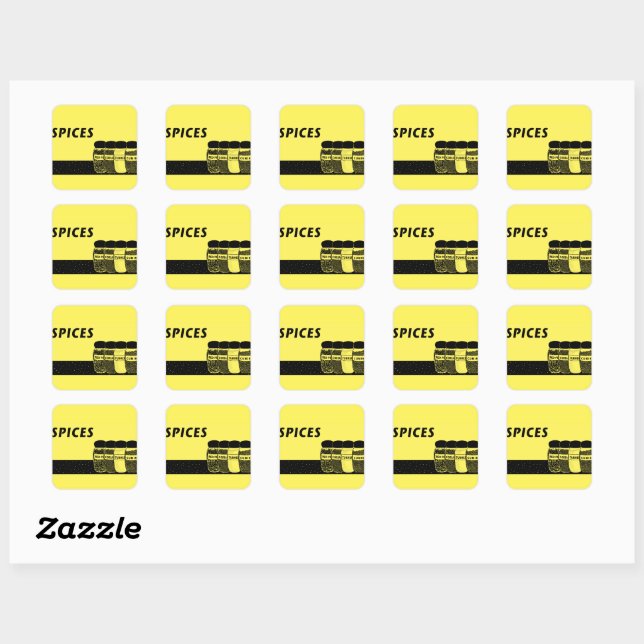 Spices Square Sticker (Sheet)