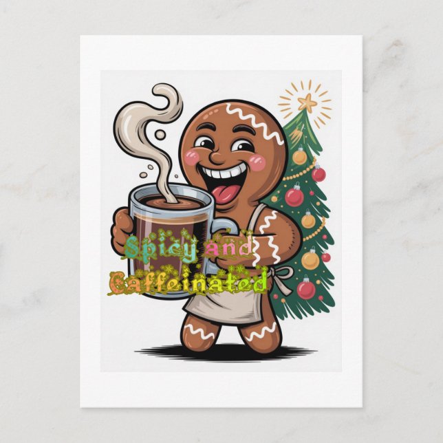 Spicy and Caffeinated Postcard (Front)