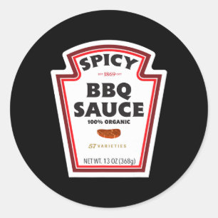 Spicy Bbq Sauce Bottle Label Funny Halloween Costu
