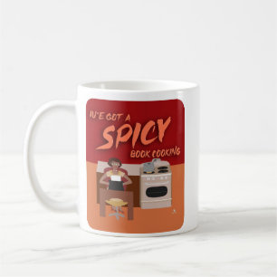 Spicy Book Cook Romance Author Retro Snark Coffee Mug
