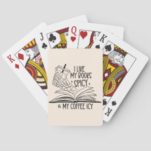 Spicy Books and Icy Coffee Playing Cards