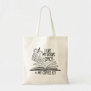 Spicy Books & Icy Coffee Tote Bag