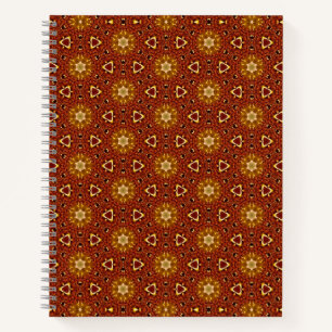 Spicy Brown Yellow Masala Pattern Notebook