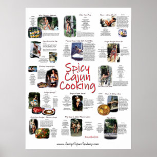 Spicy Cajun Cooking Recipe Poster