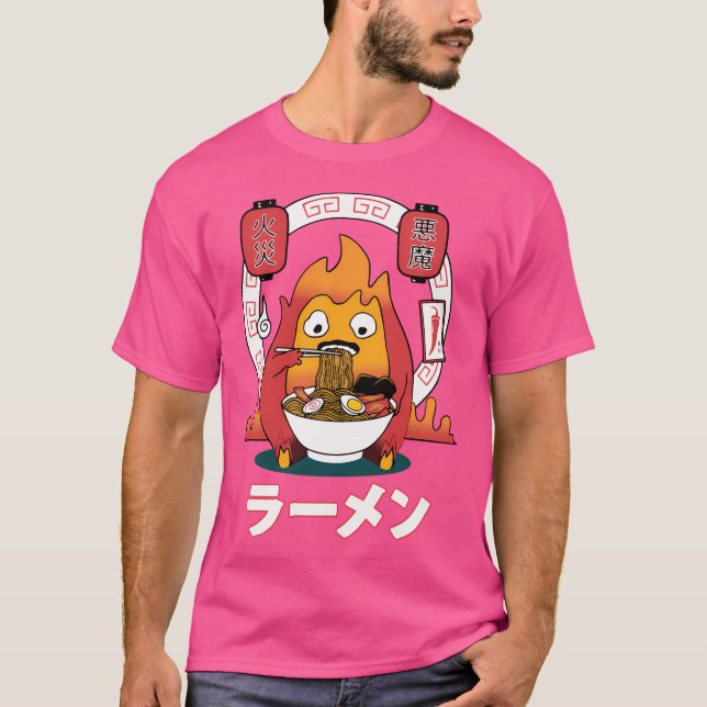 Spicy Calcifer Studio Ghibli T-Shirt (Front)