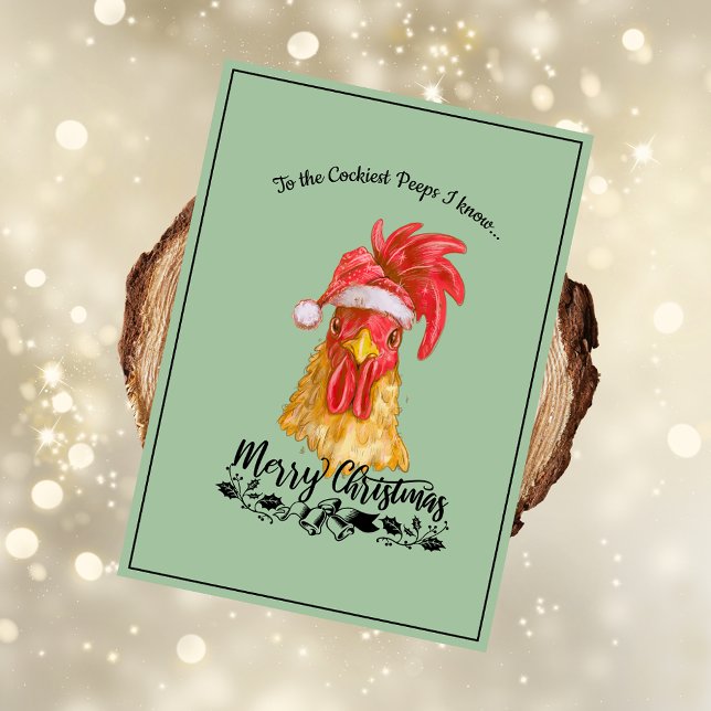 Spicy Chicken Funny Merry Christmas Holiday Card (Creator Uploaded)