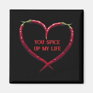 Spicy Chilli Pepper Heart  Magnet