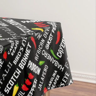 Spicy Chilli Pepper Pattern   Hot Chillies Tablecloth