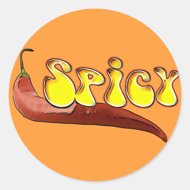Spicy Classic Round Sticker (Front)
