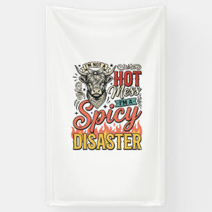 Spicy Disaster Highland Cow Vintage Western Shirt  Banner