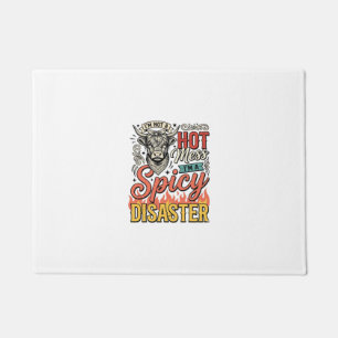 Spicy Disaster Highland Cow Vintage Western Shirt Doormat