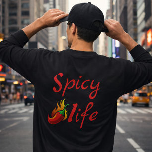 ​ Spicy Food Lover Sweatshirt Chilli Flame Crewnec