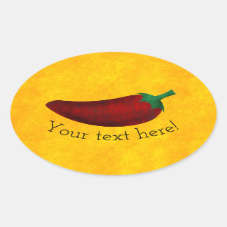 Spicy Hot Southwest Chilli Pepper Oval Sticker