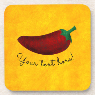 Spicy Hot Southwest Chilli Pepper Pattern Coaster