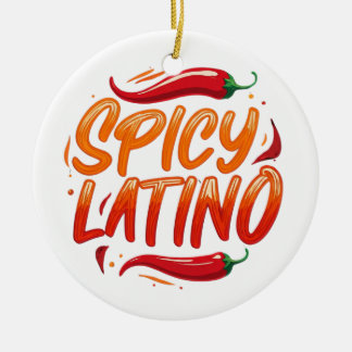 spicy Latino World Order Ceramic Tree Decoration