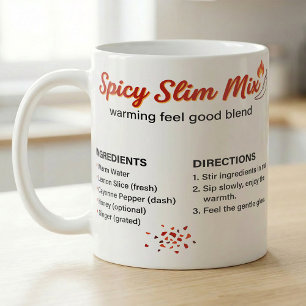 Spicy Lemon Ginger Cayenne Warm Tea Recipe  Coffee Mug