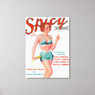 Spicy Magazine Cover Canvas Print