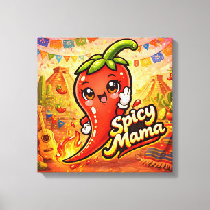 Spicy Mama - Hot Stuff - Foodie Fiends Canvas Print