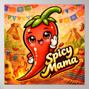 Spicy Mama - Hot Stuff - Foodie Fiends Poster