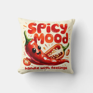Spicy Mood Chilli Spicy Food Kawaii Art Cushion