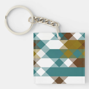 spicy mustard, faded jade, white and nutmeg  key ring