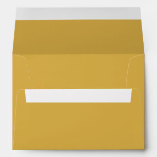 Spicy Mustard with White Wedding Detail Envelopes