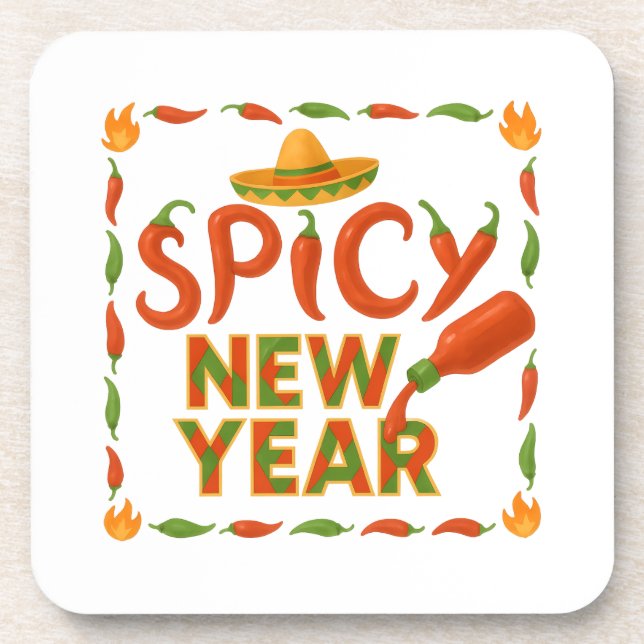 Spicy New Year Coaster (Front)