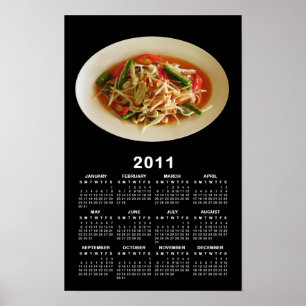 Spicy Papaya Salad [Som Tam] 2011 Calendar Poster