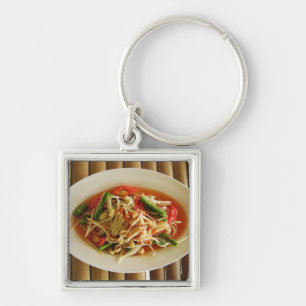 Spicy Papaya Salad [Som Tam] ... Thai Lao Food Key Ring