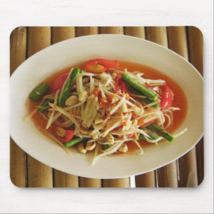 Spicy Papaya Salad [Som Tam] ... Thai Lao Food Mouse Mat