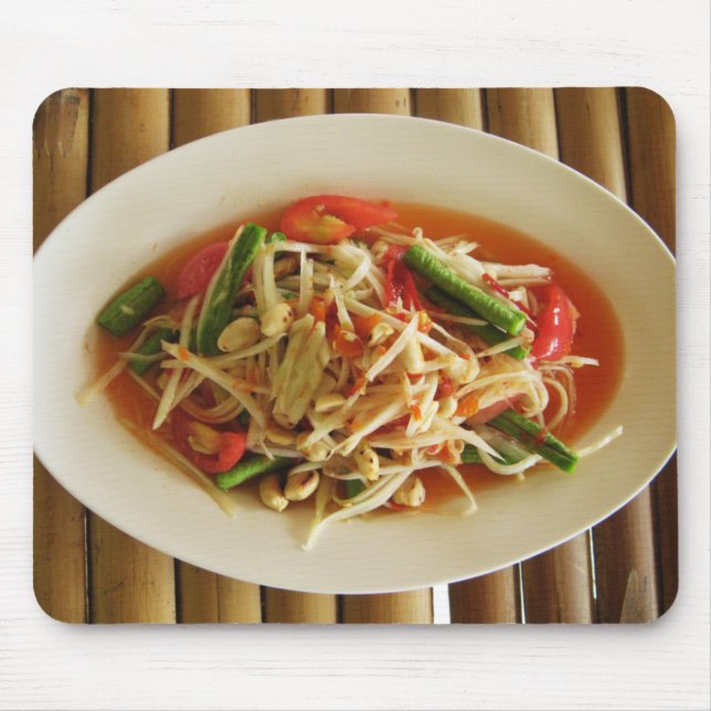 Spicy Papaya Salad [Som Tam] ... Thai Lao Food Mouse Mat (Front)