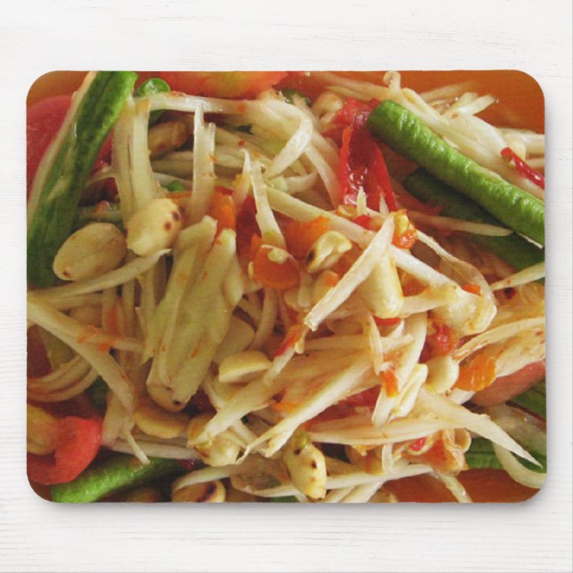 Spicy Papaya Salad [Som Tam] ... Thai Lao Food Mouse Mat (Front)