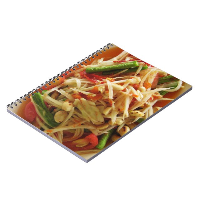 Spicy Papaya Salad [Som Tam] ... Thai Lao Food Notebook (Left Side)